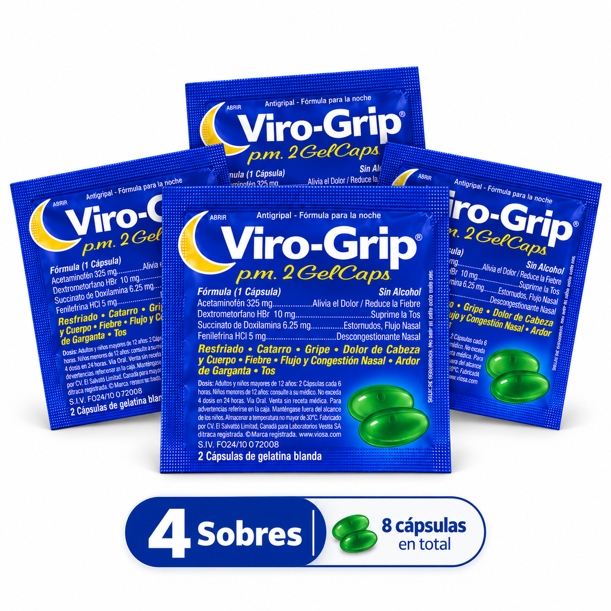 Viro-Grip p.m. 2 GelCaps – Paquete de 2 Sobres