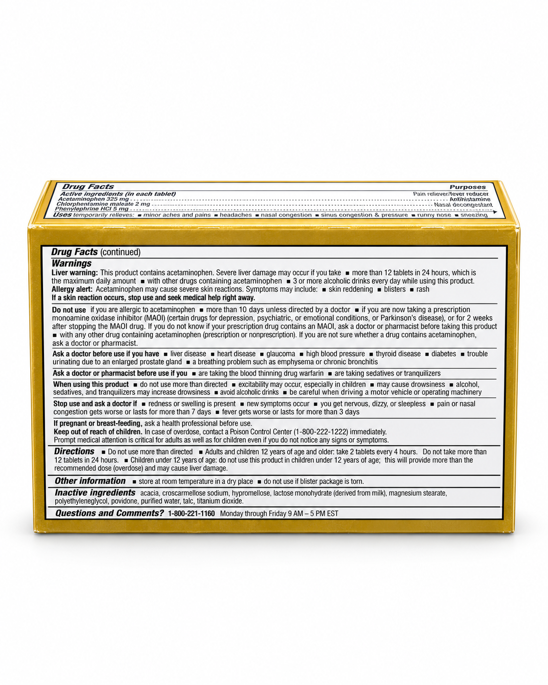 XL-3 Cold Medicine – Alivio de los Síntomas del Resfriado | 20 Tabletas