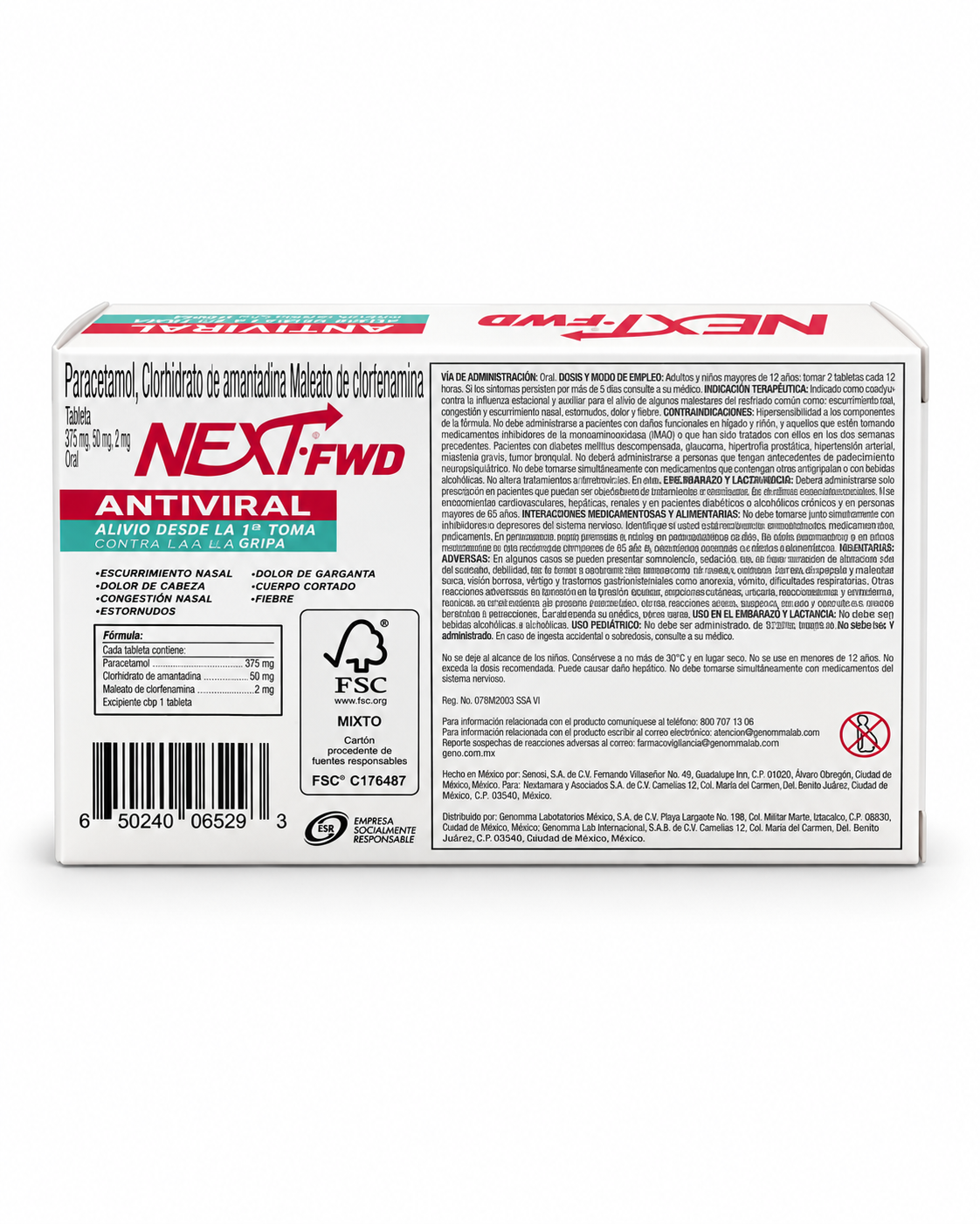 NEXT-FWD Antiviral | Alivio de los Síntomas de la Gripa – 24 Tabletas