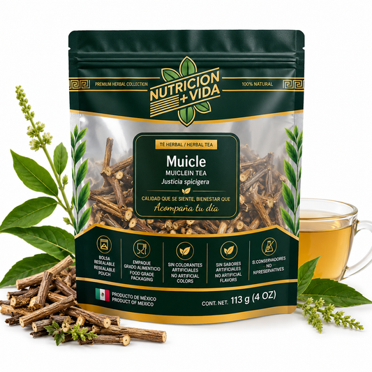 Muicle Natural – Té Herbal Premium | 4 oz (113 g) | Nutrición Más Vida
