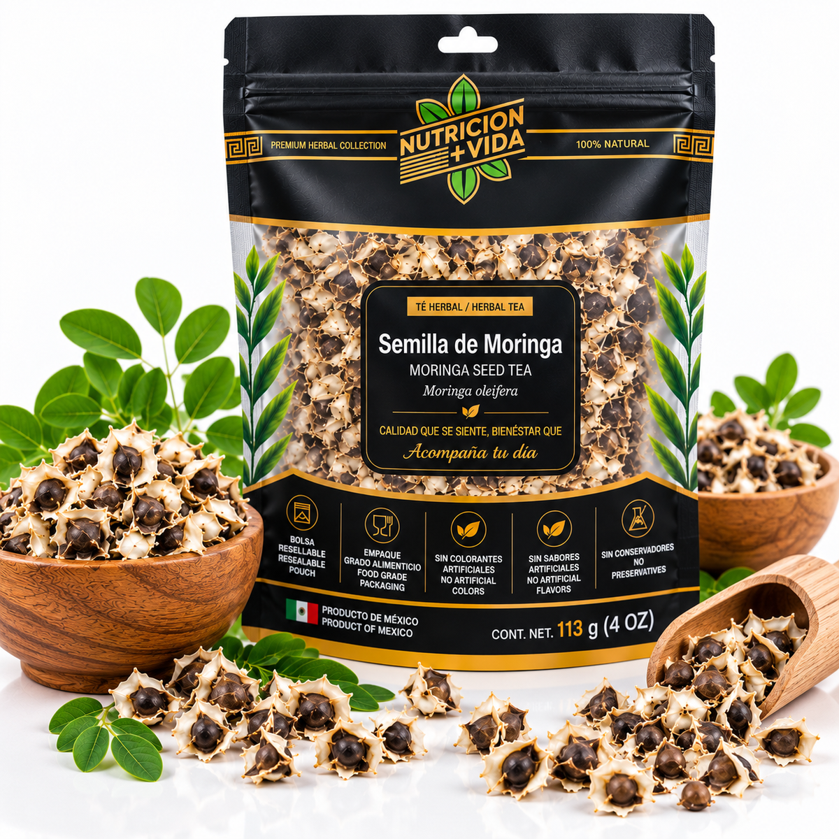 Semilla de Moringa 100% Natural – Calidad Premium | 4 oz (113 g)