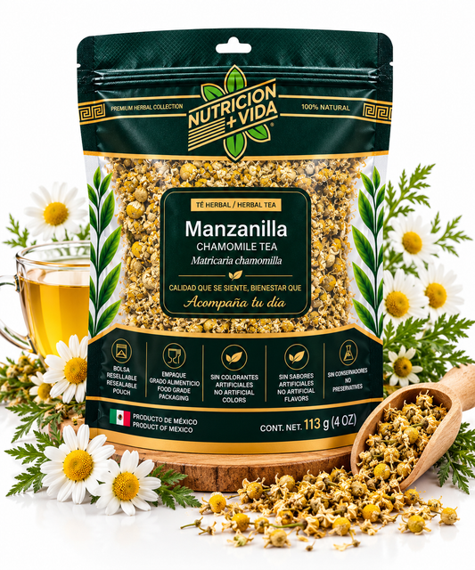 Té de Manzanilla 100% Natural – Nutrición Más Vida | 4 oz (113 g)