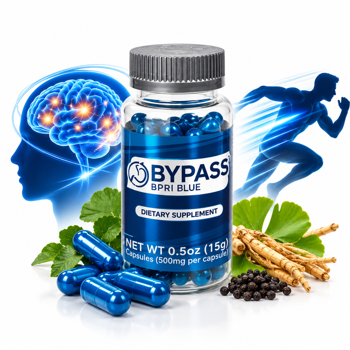 BYPASS BPRI BLUE – Suplemento Alimenticio en Cápsulas de 500 mg