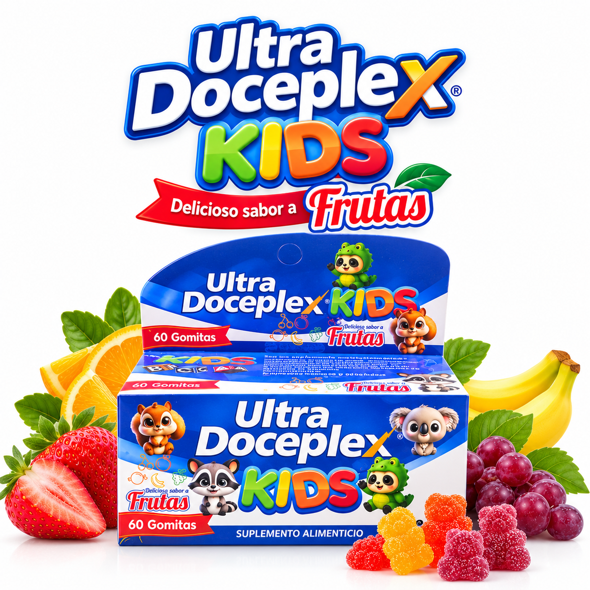 Ultra Doceplex Kids – Multivitamínico Infantil | 60 Gomitas Sabor a Frutas