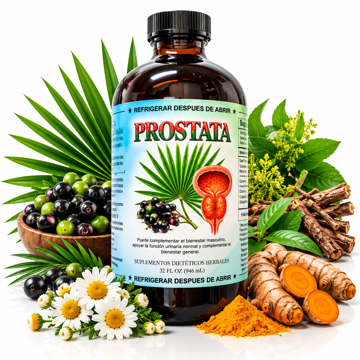 Tónico Herbal Próstata – 32 fl oz (946 mL)