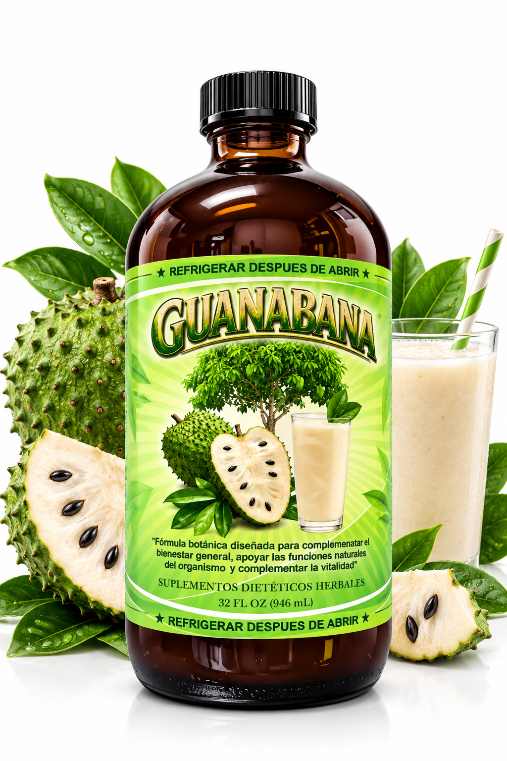 Guanábana – Tónico Herbal Natural 32 fl oz (946 mL)