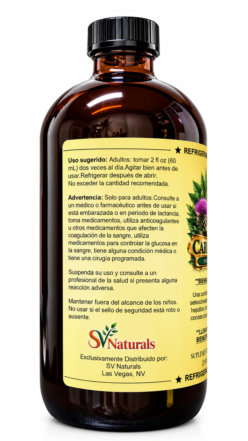 Cardo Mariano – Tónico Herbal Natural 32 fl oz (946 mL)