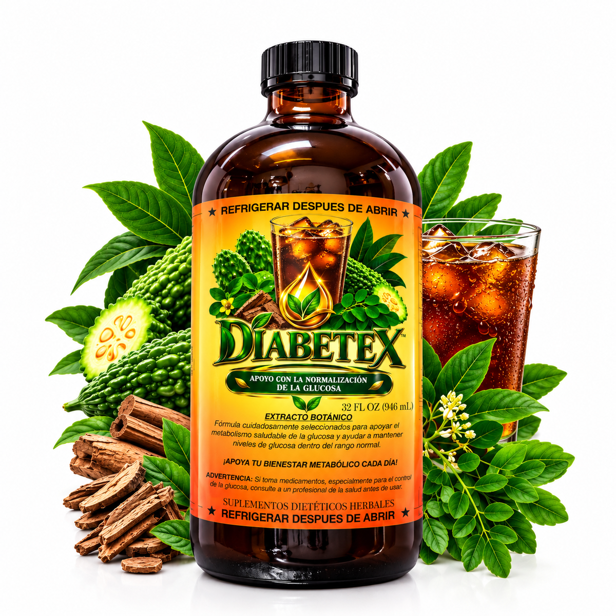 Diabetex – Tónico Herbal Natural 32 fl oz (946 mL)