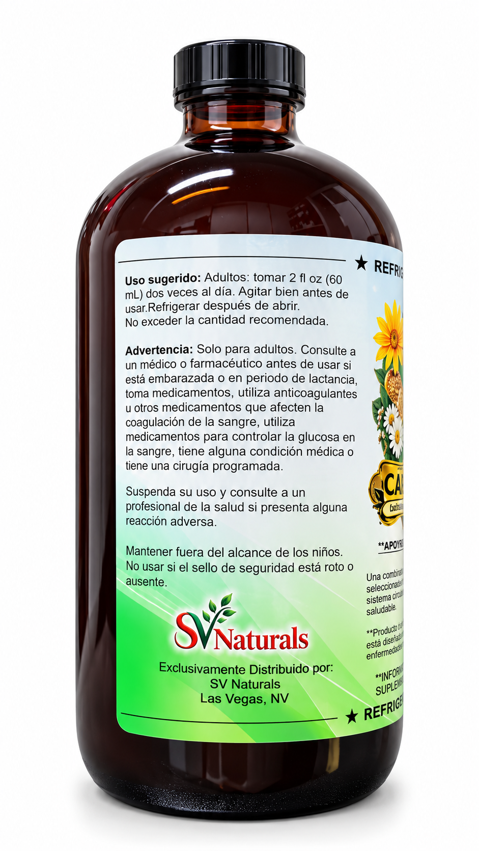 Castaño de Indias con Árnica, Fenogreco, Manzanilla y Palo Azul – 32 fl oz (946 mL)